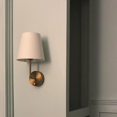 Rechargeable wall sconce in nickel from modern lantern nursery