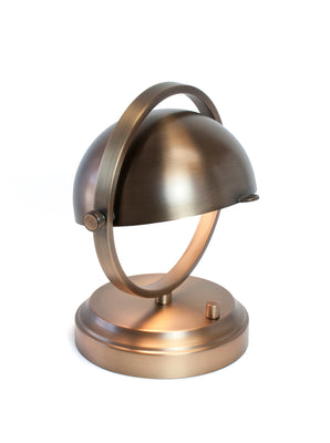 Modern Lantern Mini Metal Cordless Lamp on Antique Brass