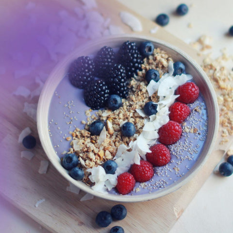 blueberry juice breakfast bowl