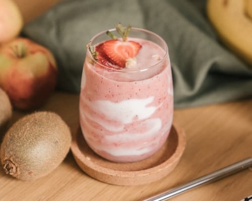 Cranberry and strawberry smoothie