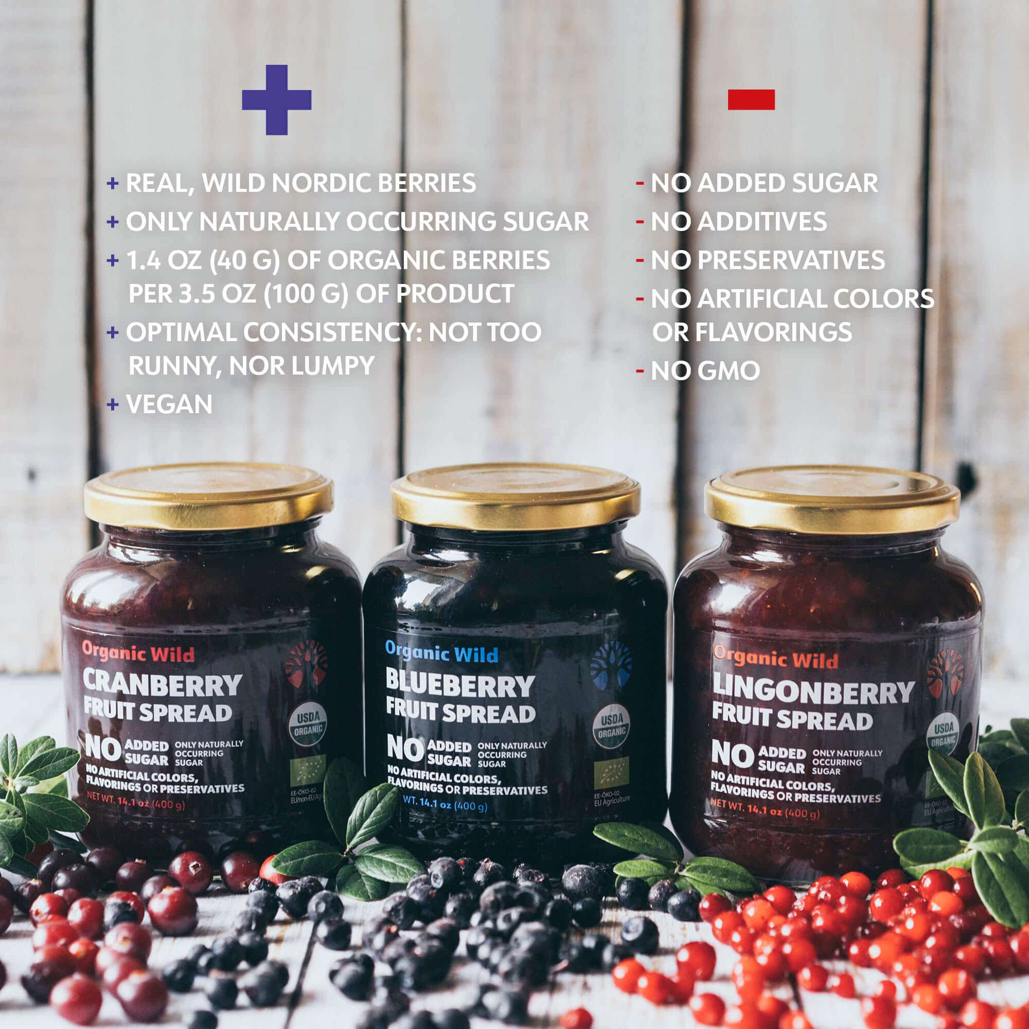 LOOV Organic Wild Blueberry Jam