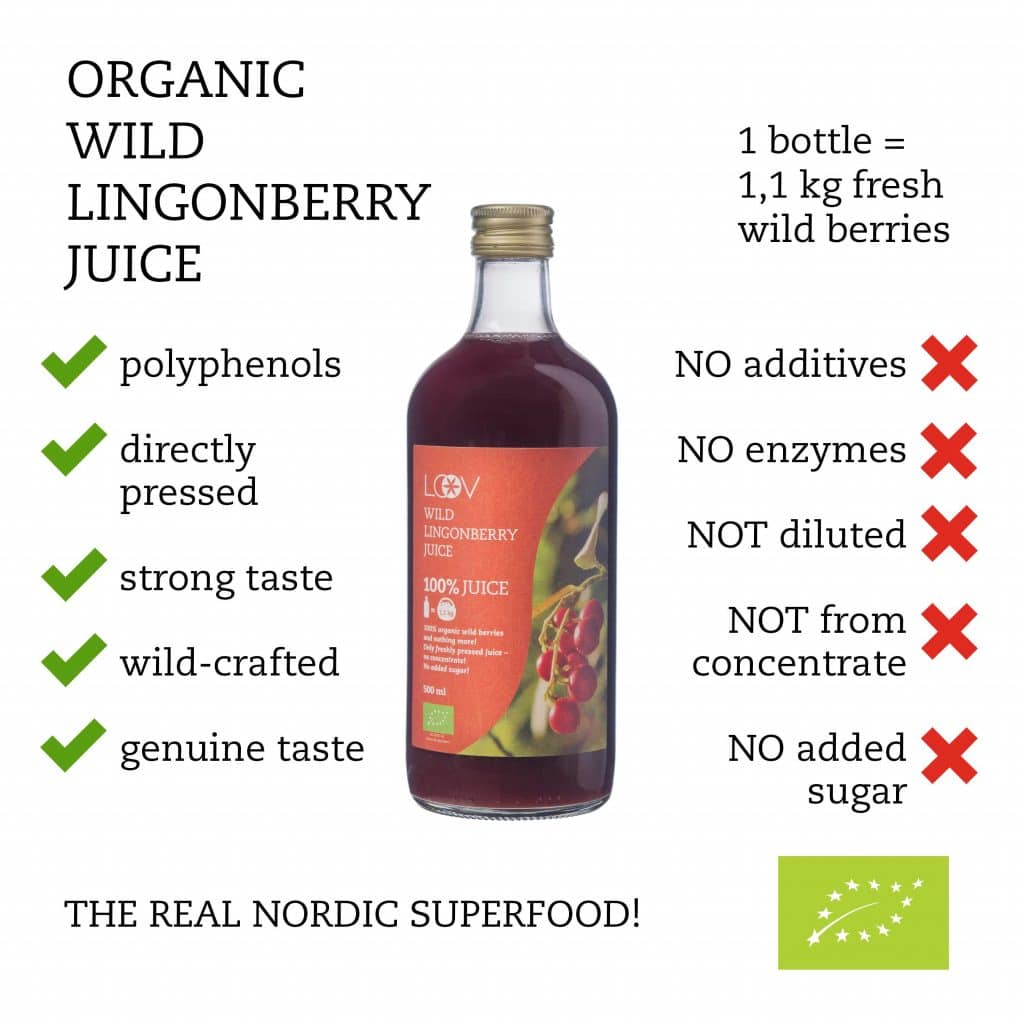 You can't go wrong with LOOV Food lingonberry juice