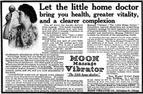 Moon Massage Vibrator Advertisement - Little home doctor