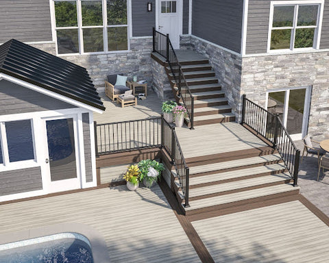 Outdoor living space with Deckorators Step Treads