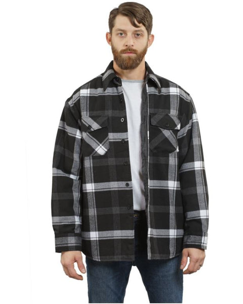 Yago Flannel Penalton Jacket Black/White B1 - Craze Fashion