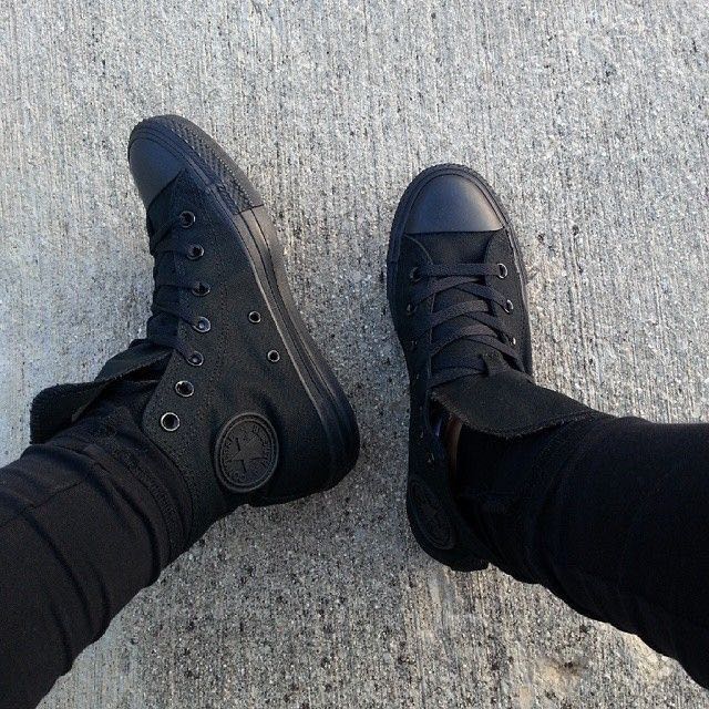 All Black Mono Hi - Craze Fashion