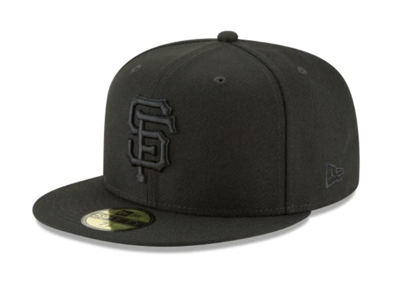 SF Giants Black Black Fitted Cap