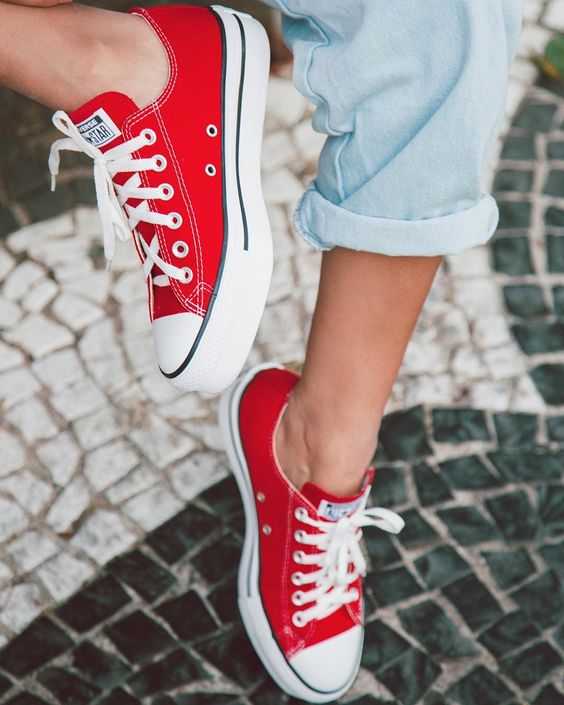 converse all star red low tops