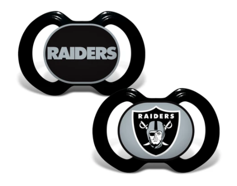 BabyFanatic Girls Pink Pacifier 2-Pack - NFL Las Vegas Raiders