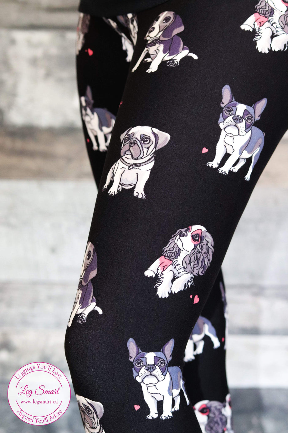 Womens Leggings, Dog Capri Leggings