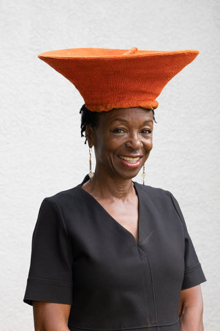Orange Zulu Married Woman's Headdress South Africa