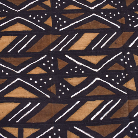 Brown and tan mudcloth textile
