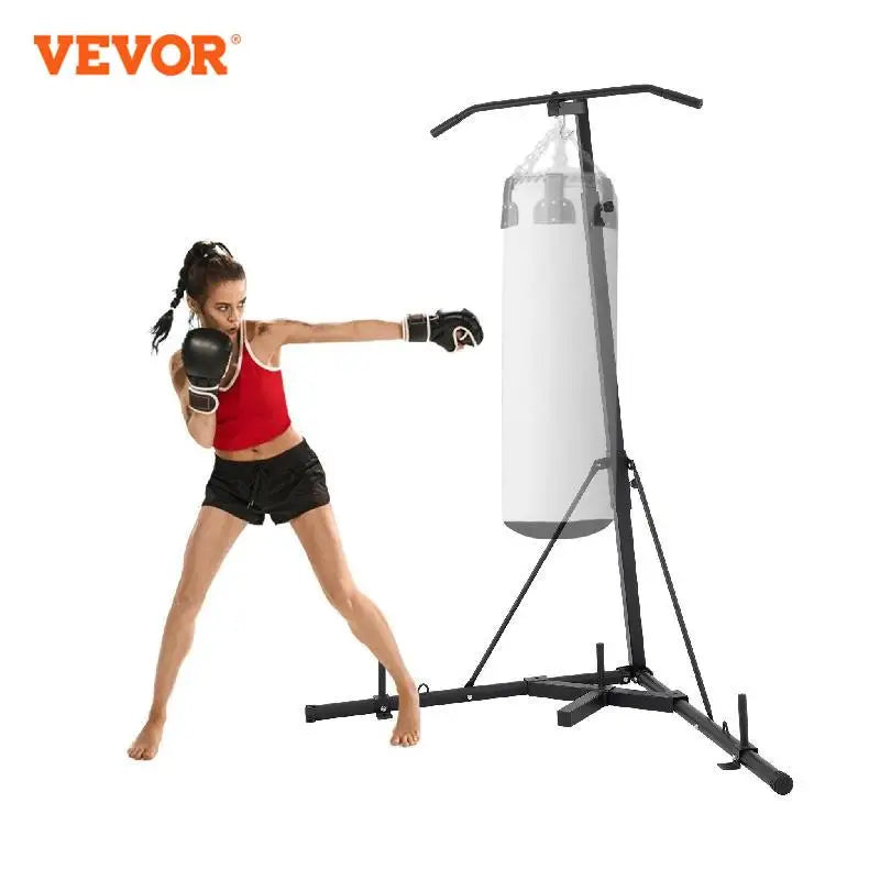 Folding Heavy Bag Stand 2 in 1 Portable Independent Sandbag Rack with Adjustable Height