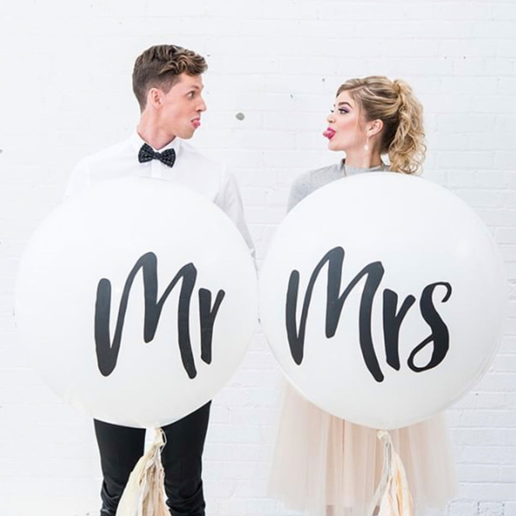 Mr and Mrs Balloons - Wedding Decorations - Wedding Balloons - Pretty Collected