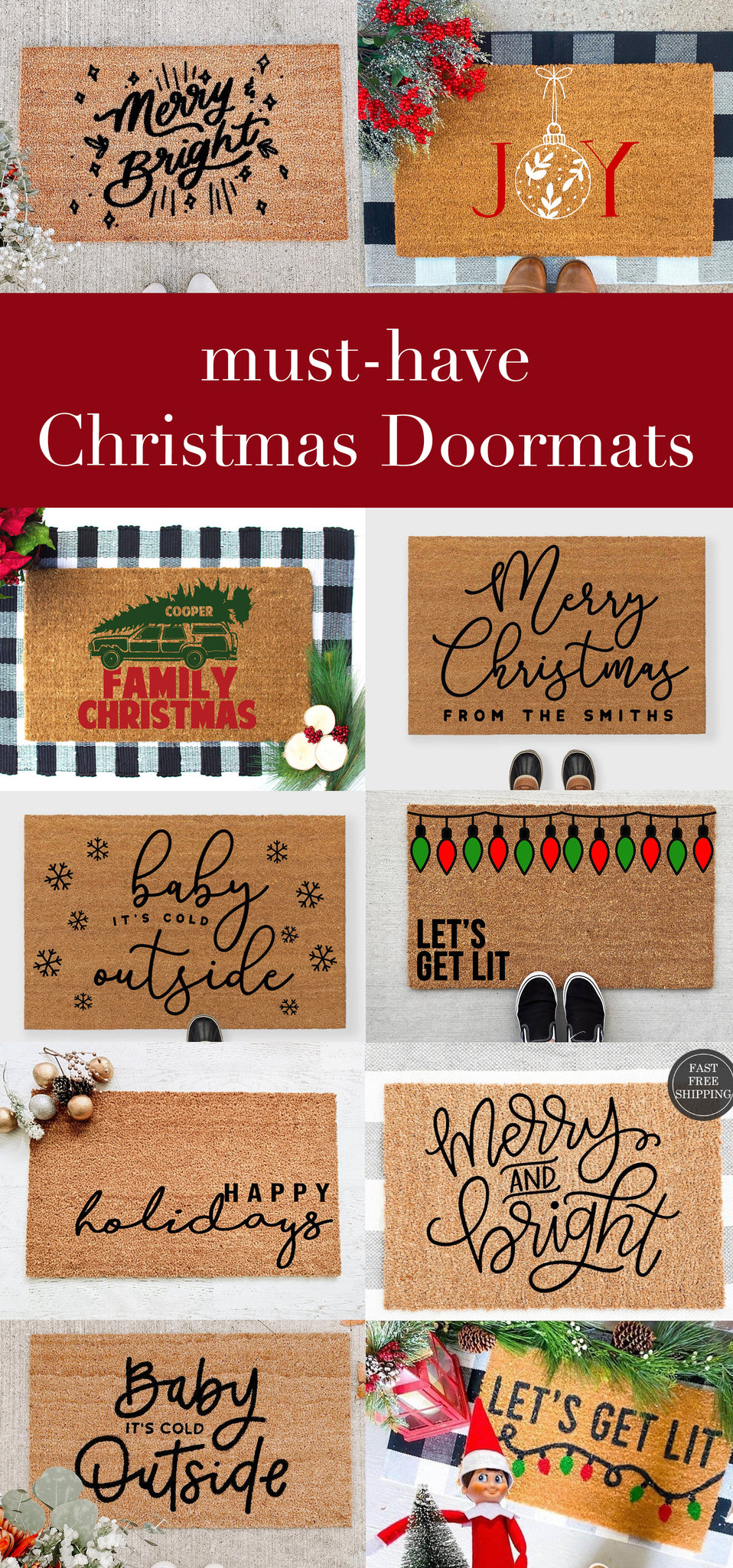Best Christmas Doormats - Holiday Front Door Decor