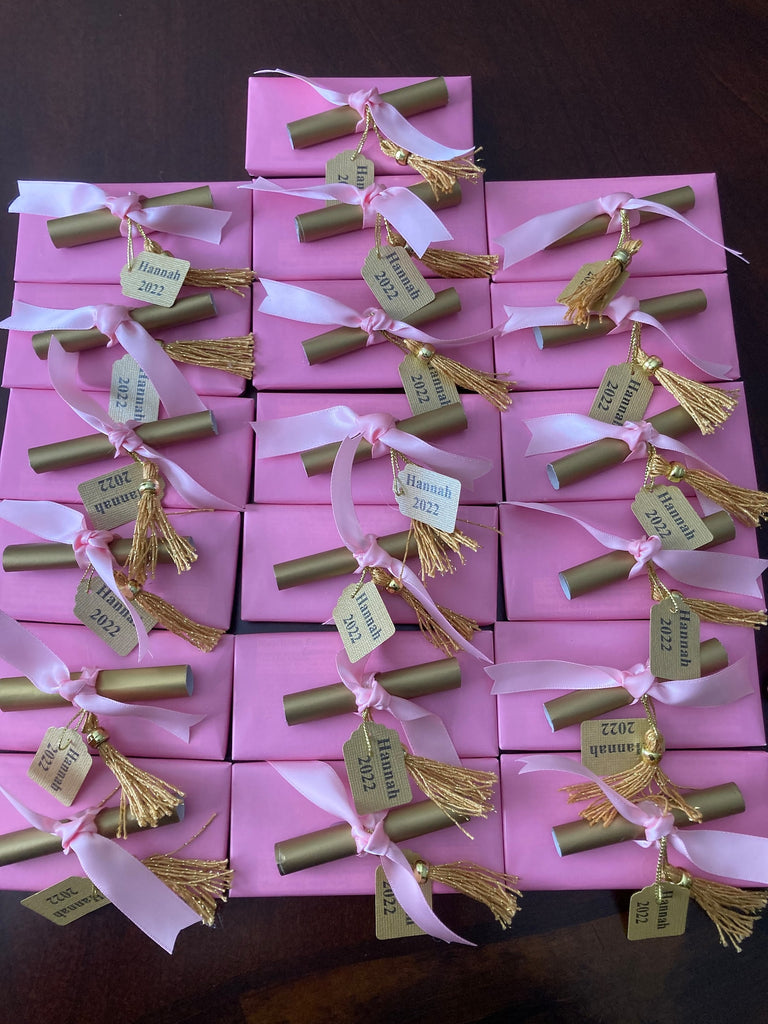 Wrapped Chocolate Graduation Favors