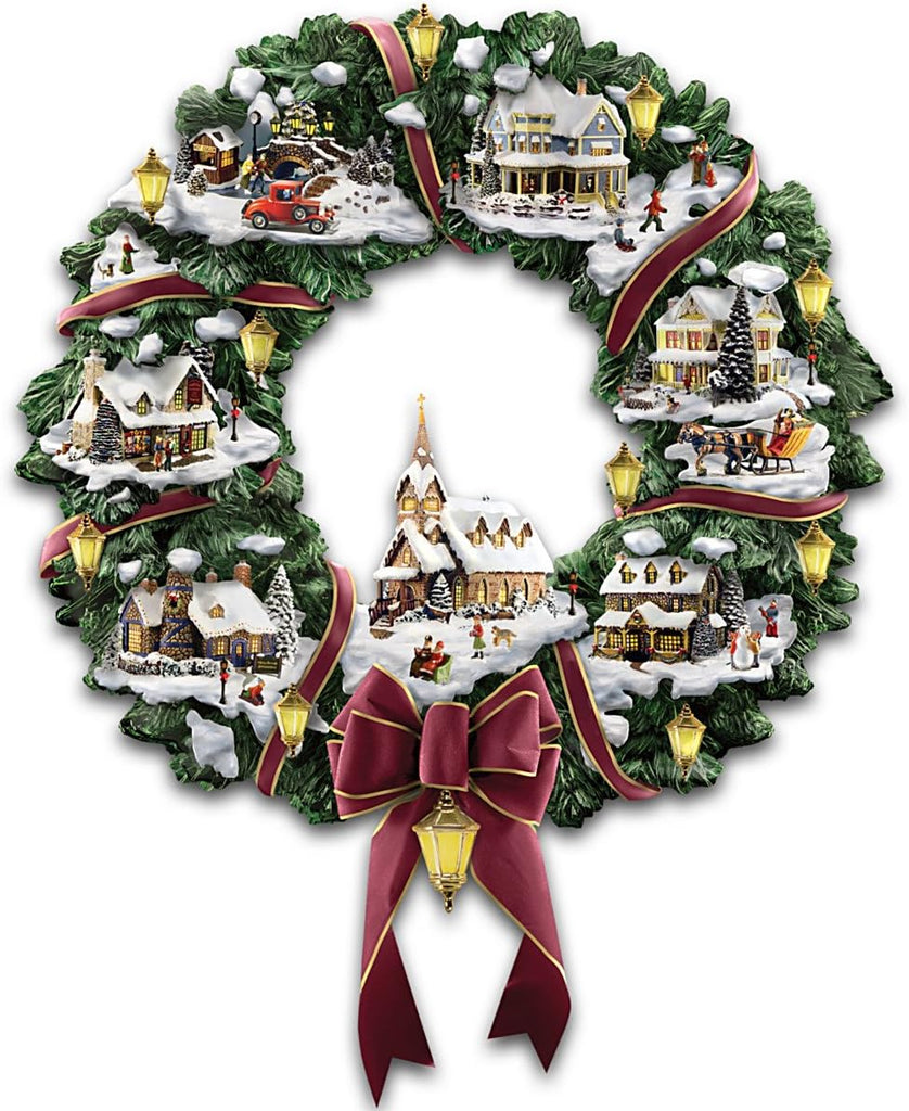 Christmas Village Wreath