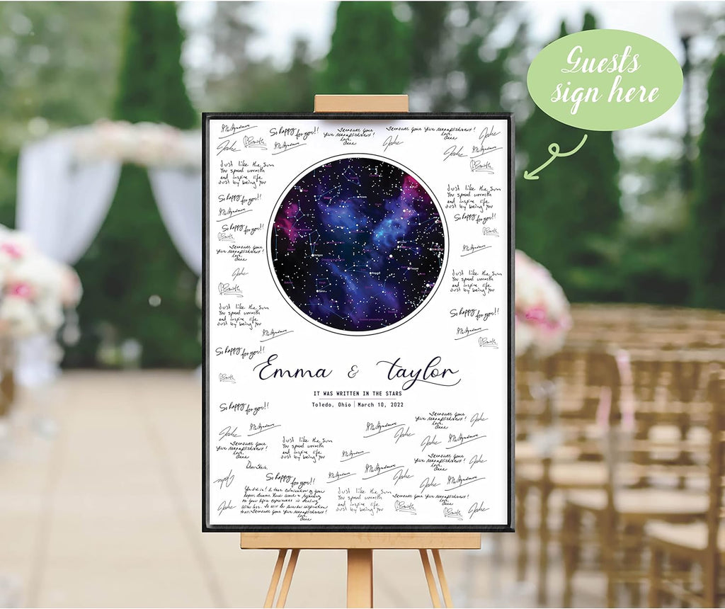 Constellation Map Wedding Guest Book Alternative