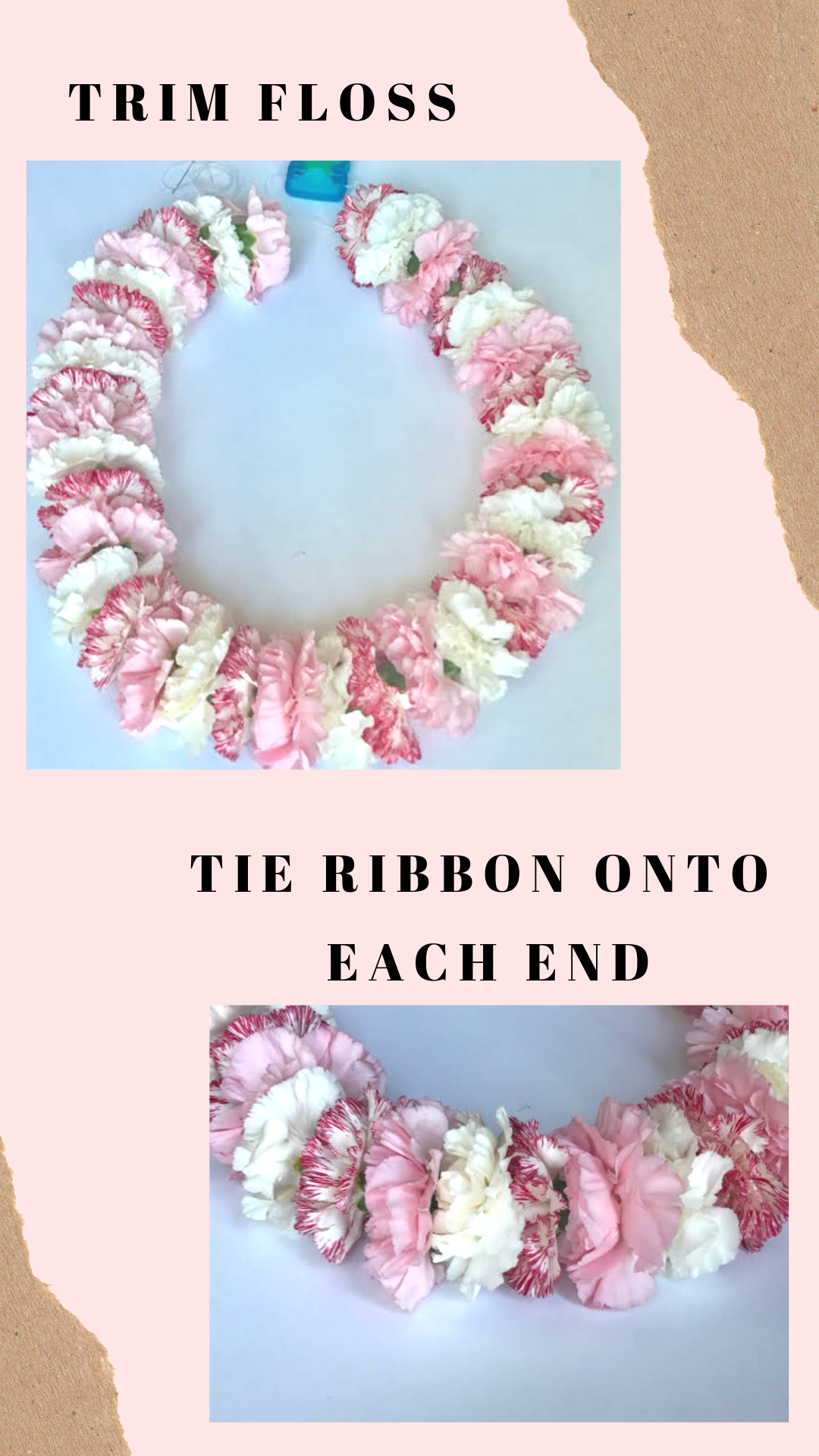 DIY Carnation Lei for Graduation - How to Make a Carnation Lei for Grad - Pretty Collected