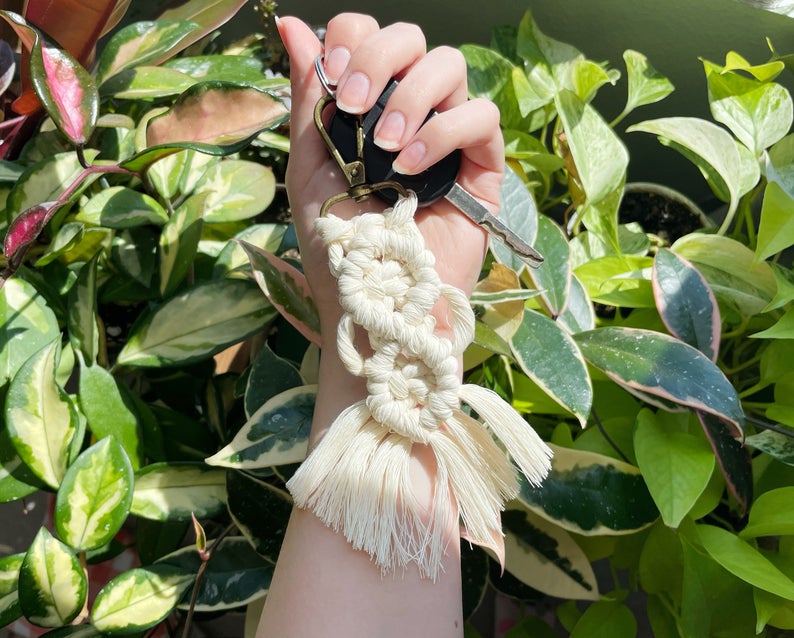 DIY Macrame Kit, Cotton Keychain