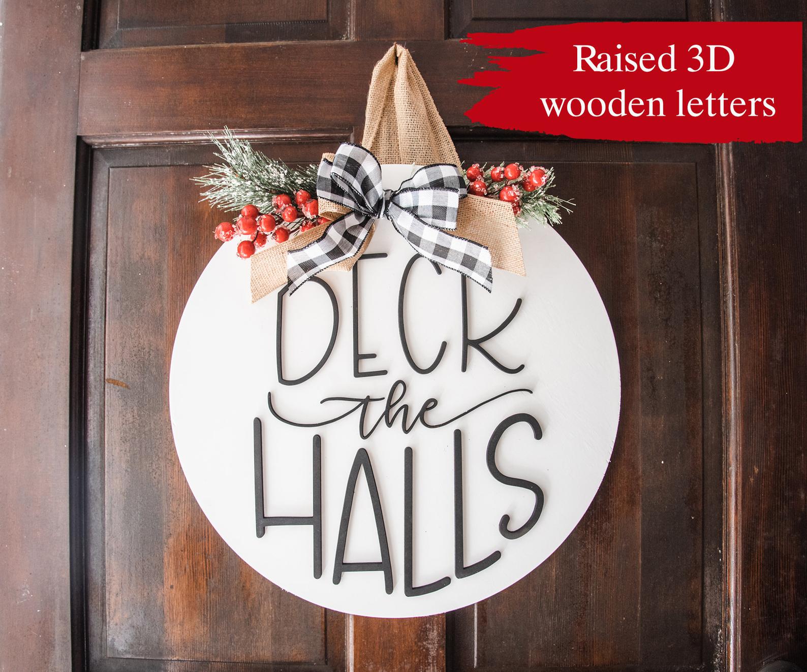 Deck the Halls Wreath - Christmas Wreath - Christmas Door Hanger
