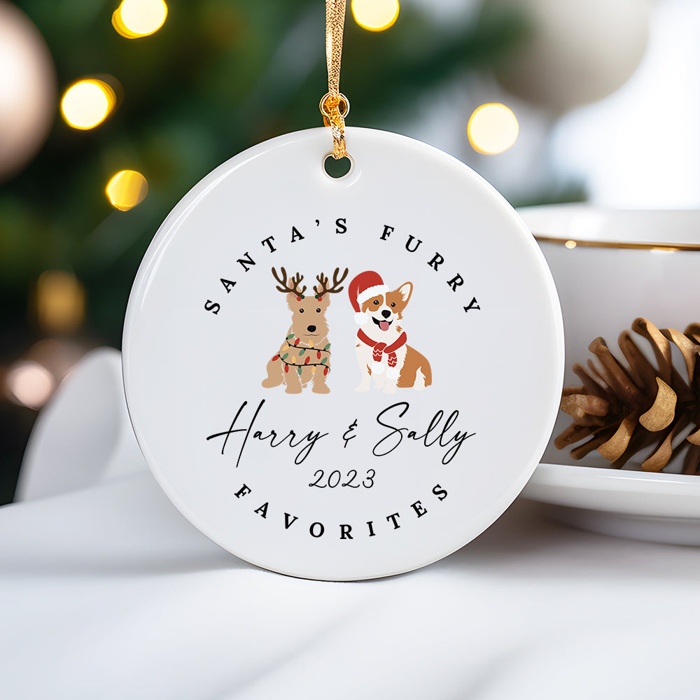 personalized Dog Christmas Ornament