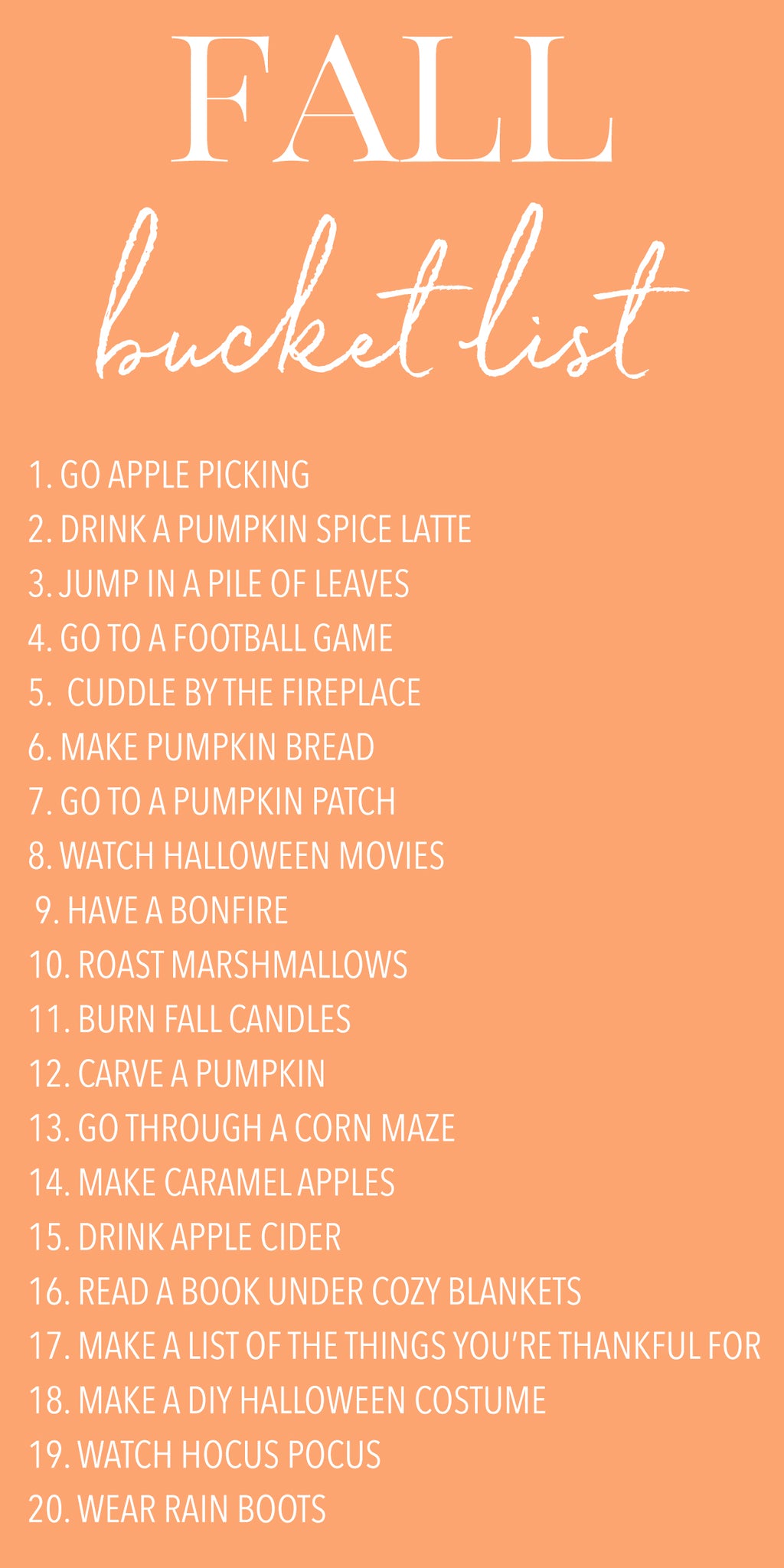Fall Bucket List - Pretty Collected