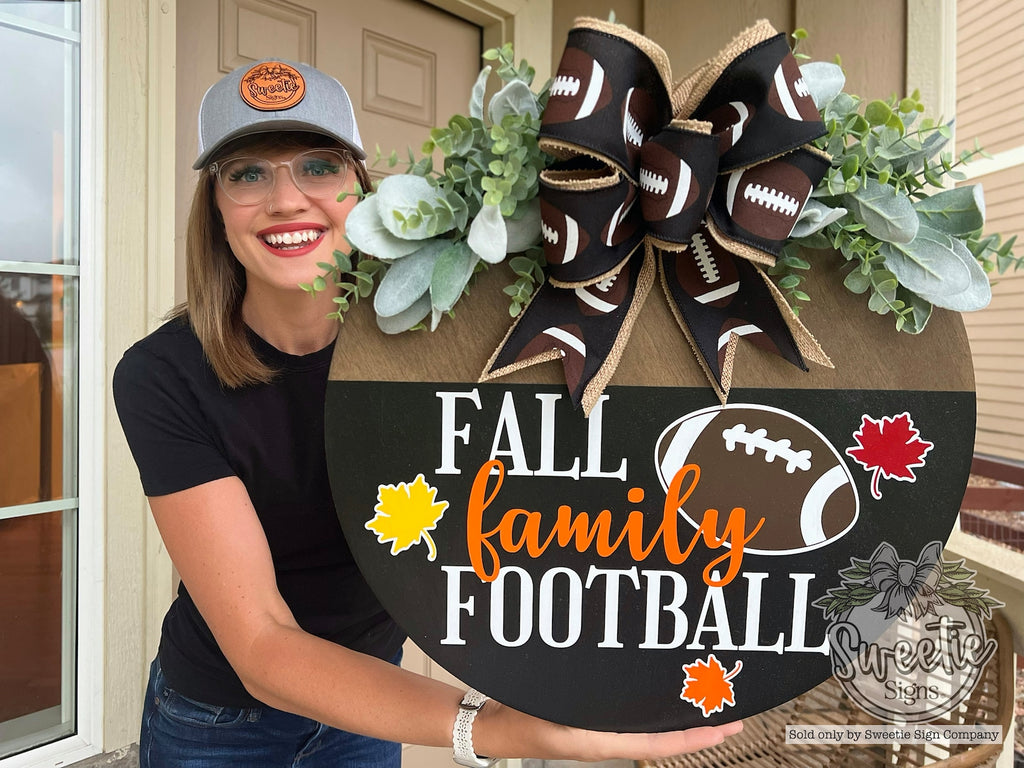 Football Fall Door Hanger - Best Fall Wreaths