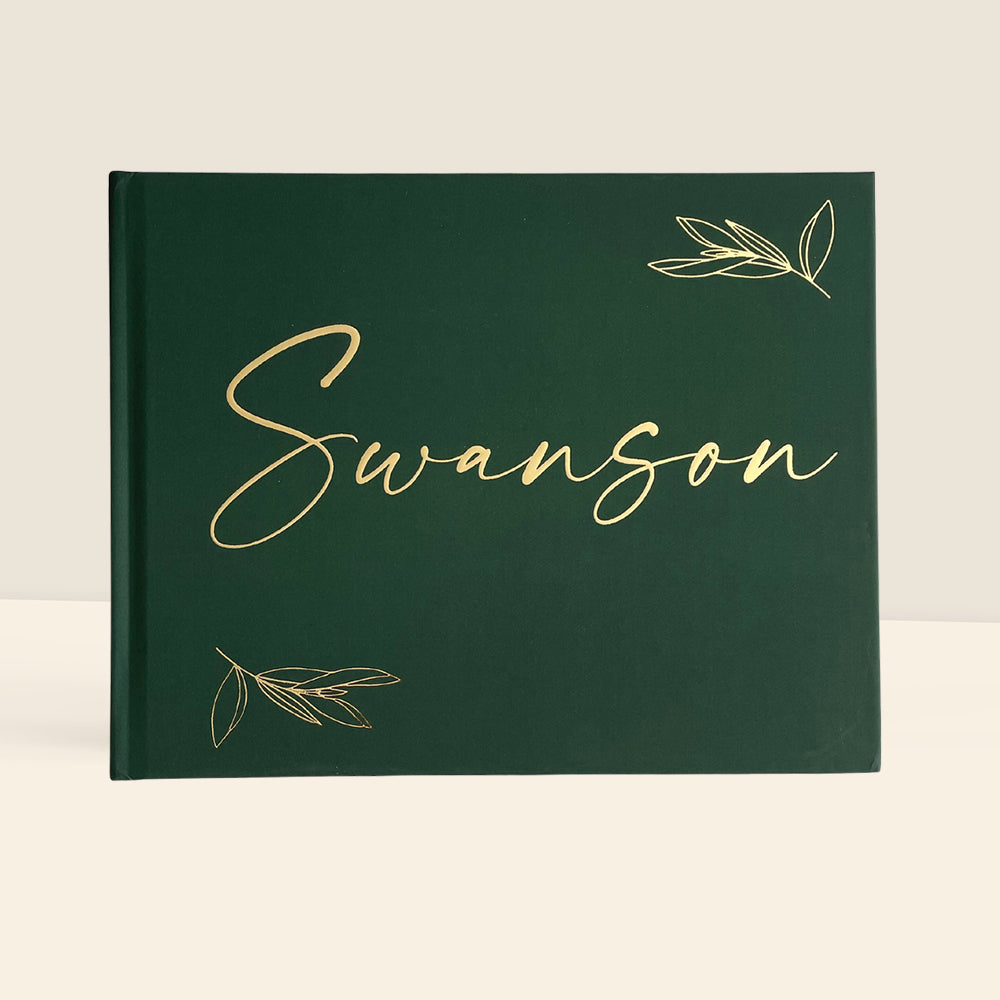 Outdoor Wedding Guest Book - Gold Foil Guest Book