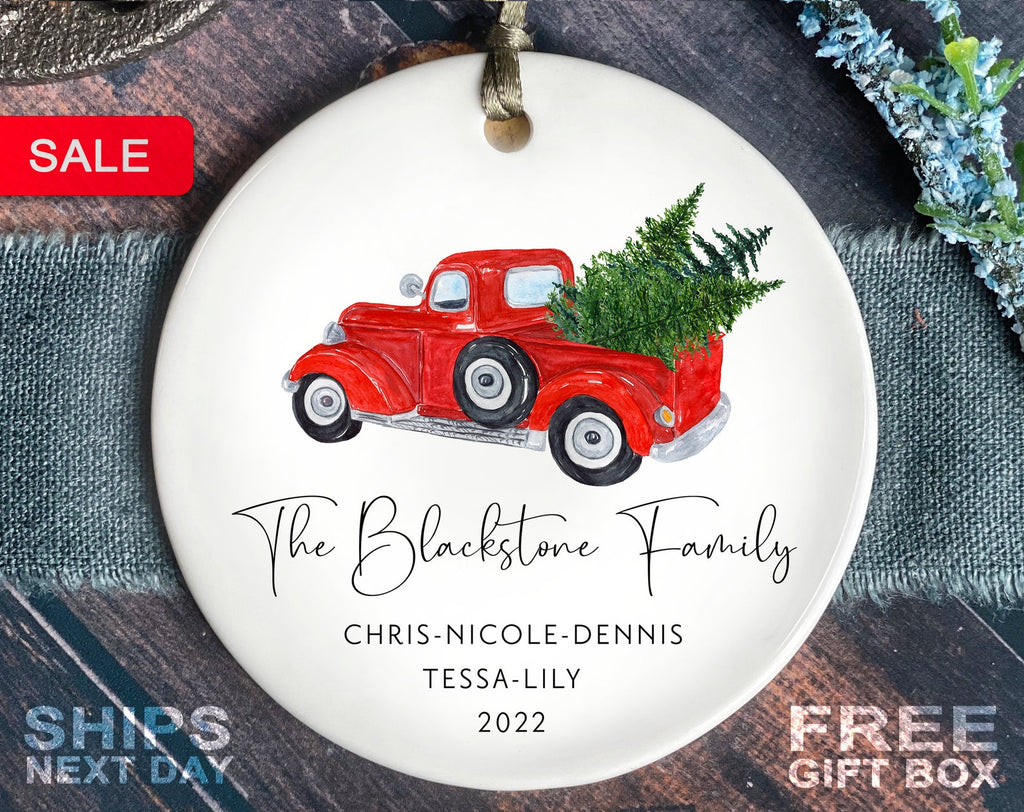 Farmhouse Christmas Truck Ornament