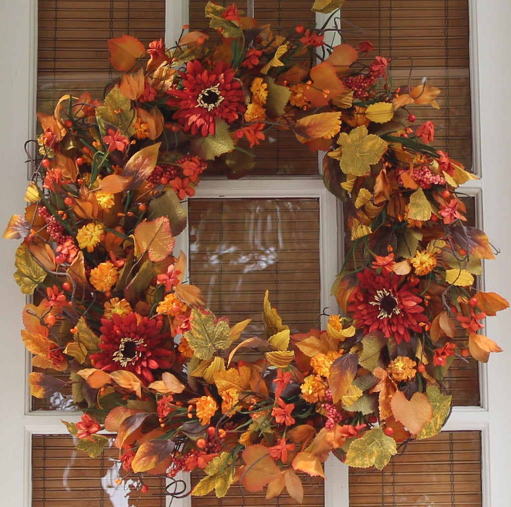 Floral and Leaf Fall Wreath