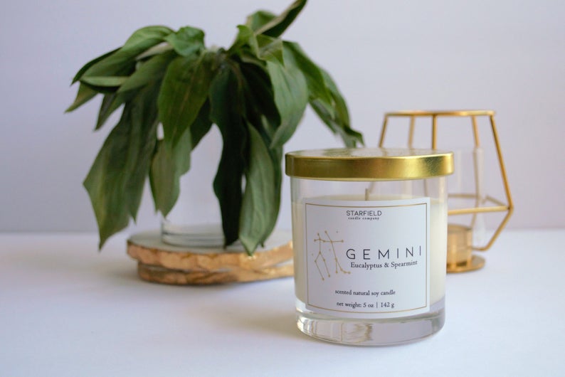 Gemini | Eucalyptus & Spearmint | Zodiac Natural Soy Candle
