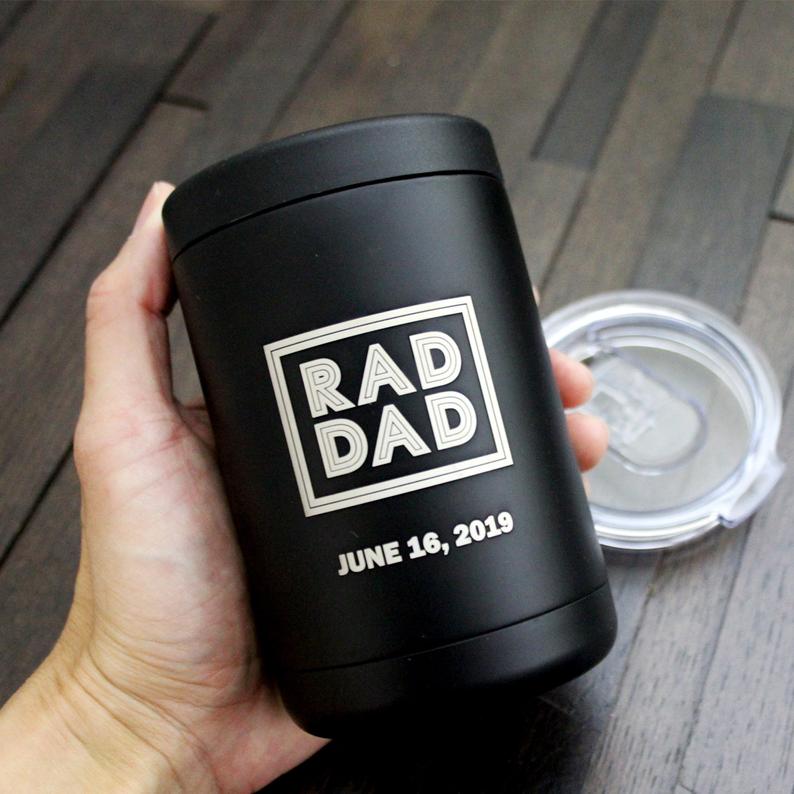 Gift for Dad, Personalized Can Cooler Tumbler, Custom Engraved Mug Cup, Dad Designs, Father's Day Gift, Dad Coffee Mug, Father's Day Mug