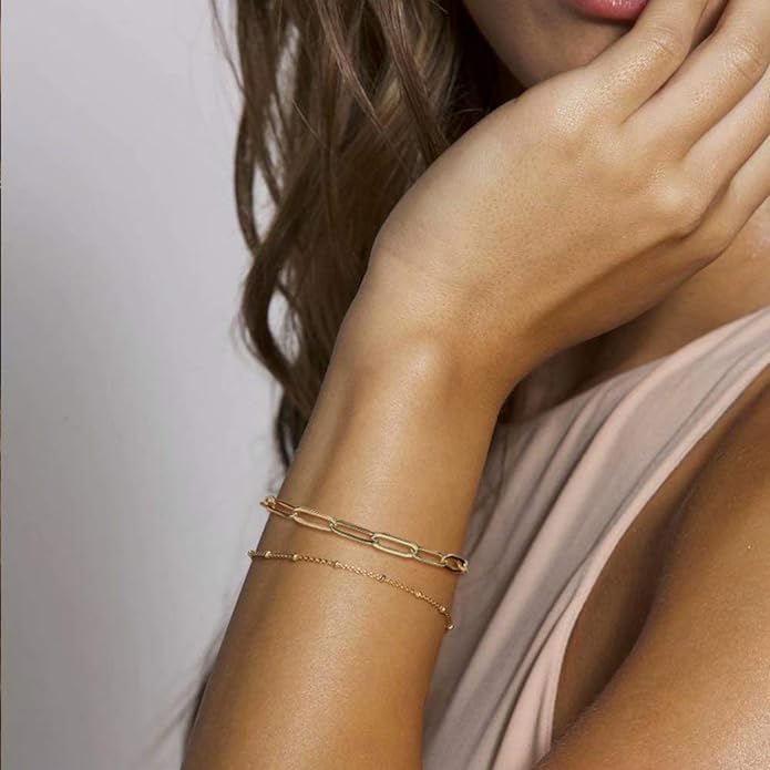Gold Bracelets - Layered Dainty Bracelets - Amazon Jewelry