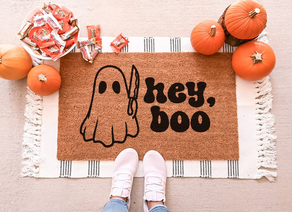 Hey Boo Doormat - Halloween Doormat