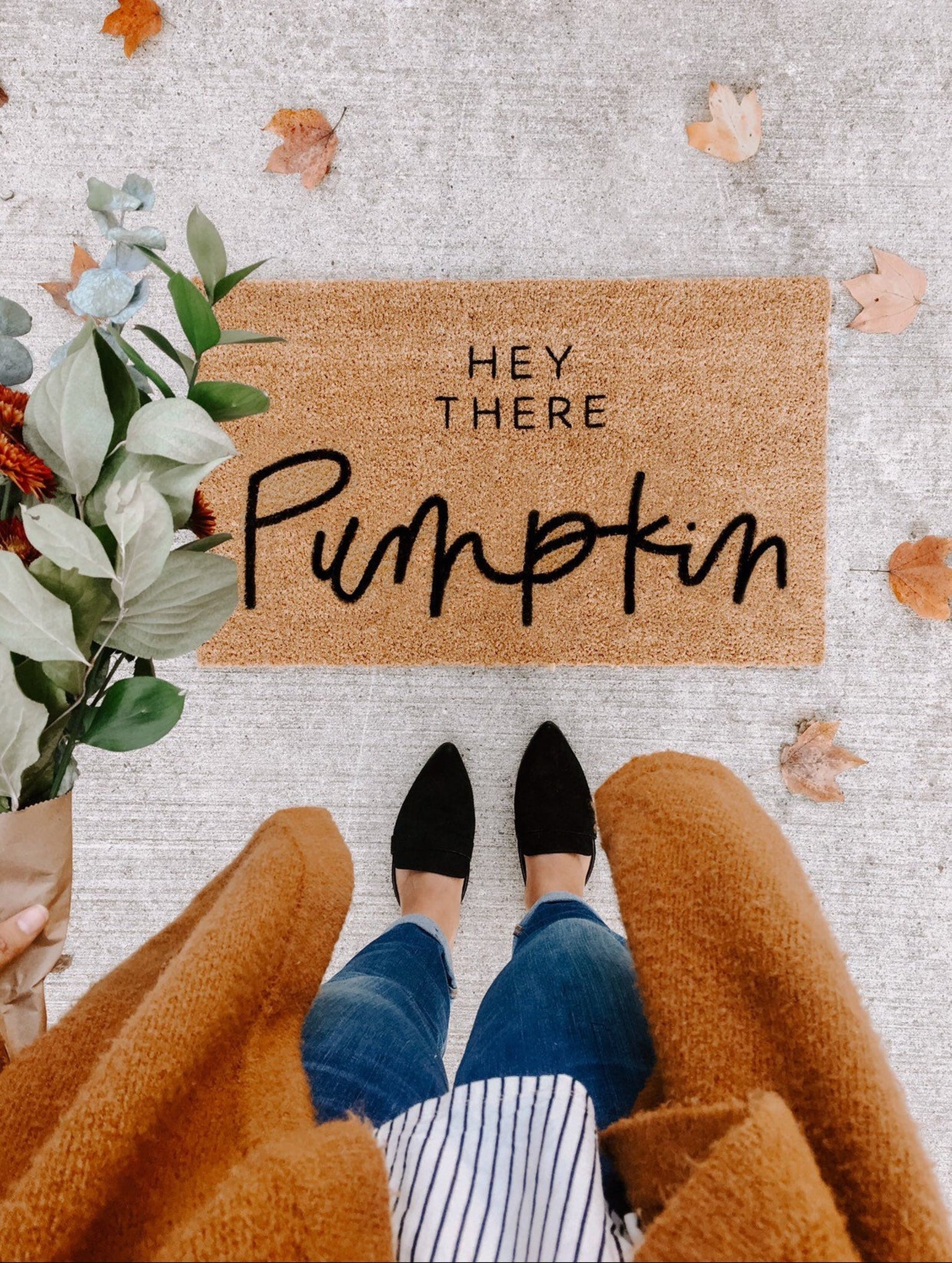 Hey There Pumpkin Doormat, Fall Welcome Mat, Fall Decor, Funny Doormat,  Funny Welcome Mat, Halloween Doormat, Fall Door Mat, Hello Pumpkin 