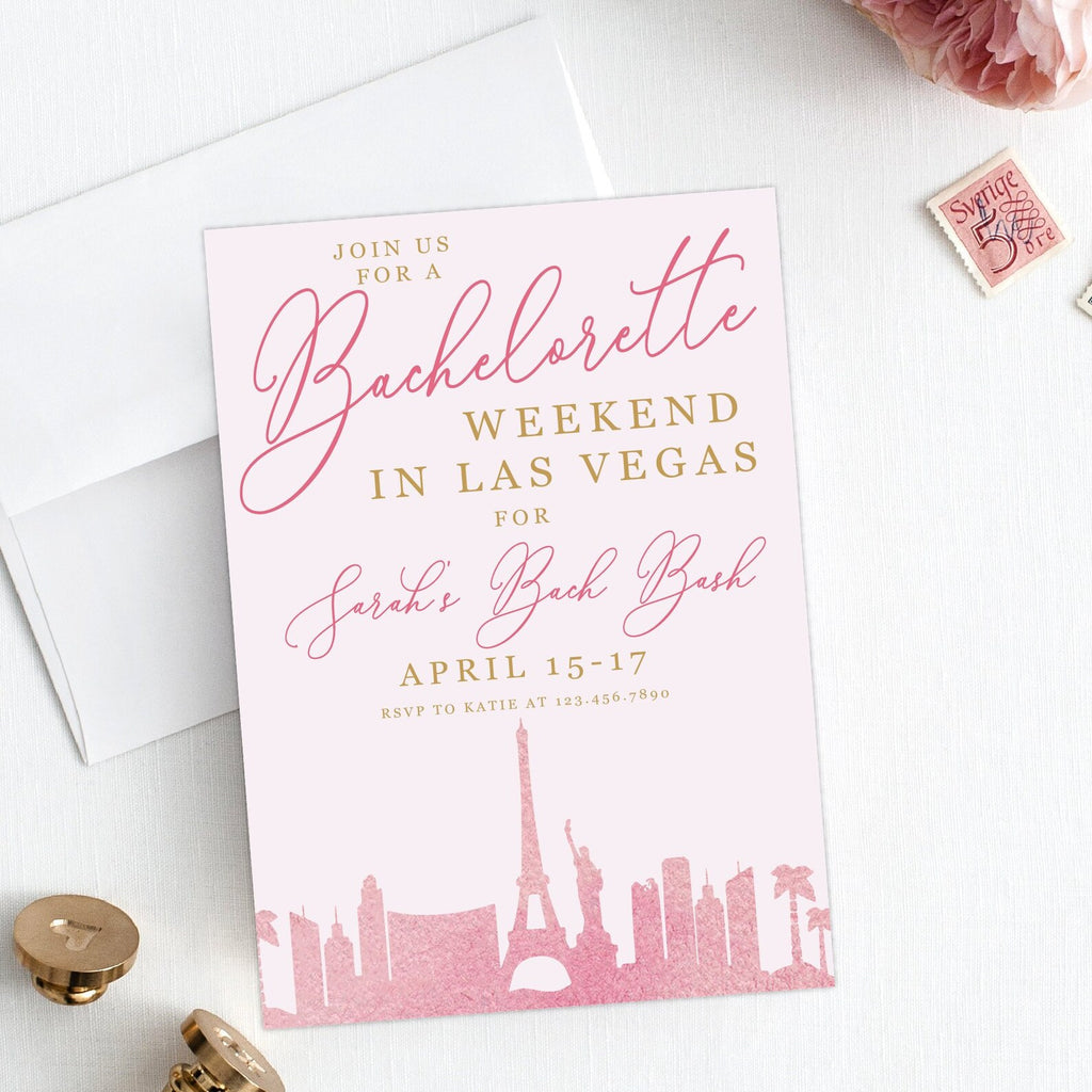 Las Vegas Bachelorette Party Invitations