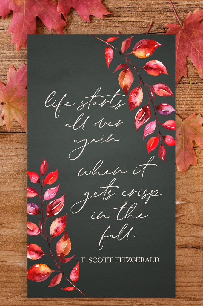 Life Starts All Over Again When it Gets Crisp in the Fall Wallpaper - Fall Wallpaper - Pretty Collected