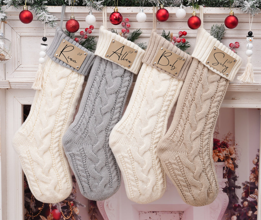 Neutral Custom Christmas Stockings