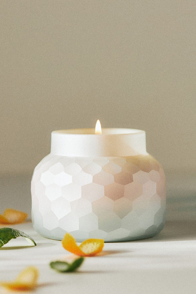 Blue Volcano Pearl Faceted Candle from Anthropologie