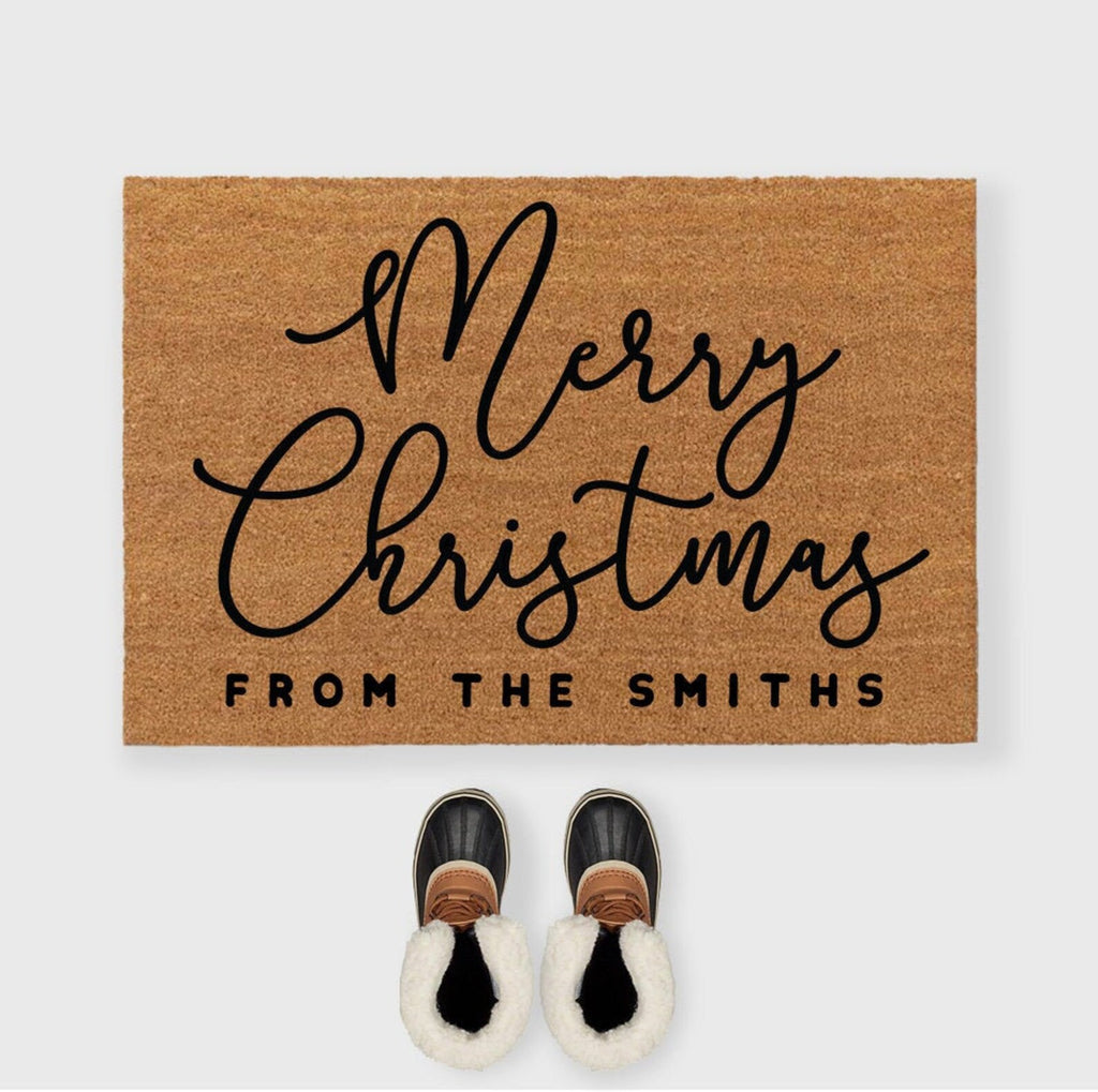 Custom Christmas Doormat - Family Name Doormat