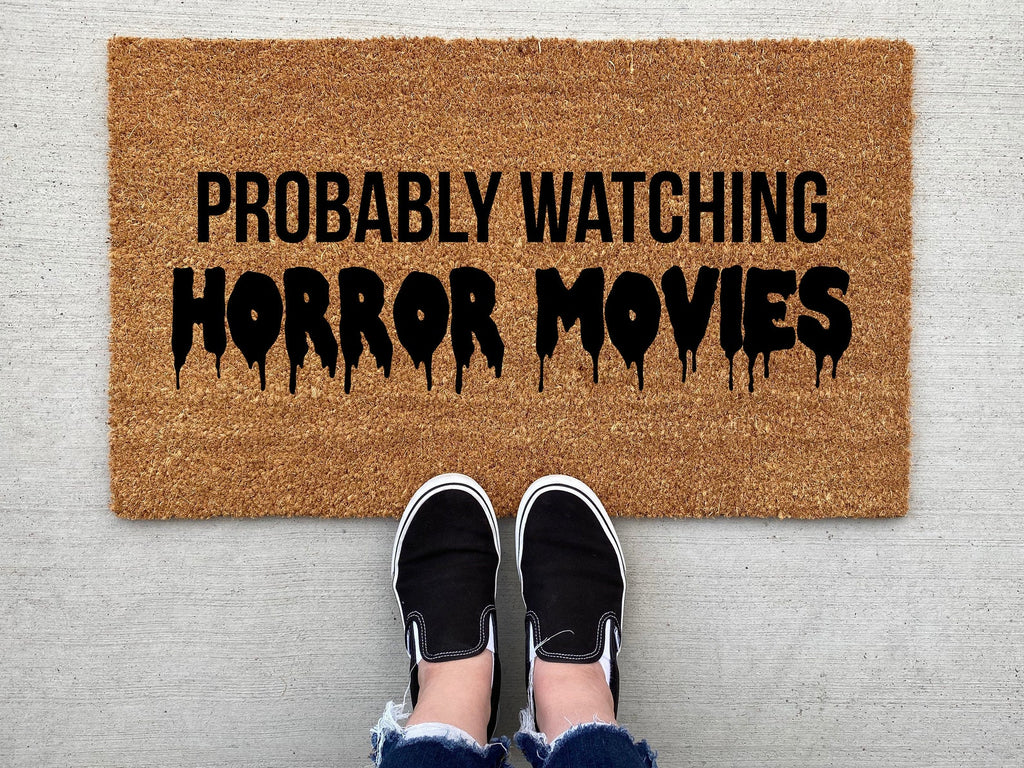 Probably Watching Horror Movies Doormat