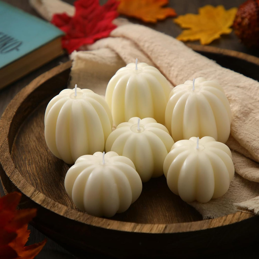 Pumpkin Candles for Thanksgiving Dinner