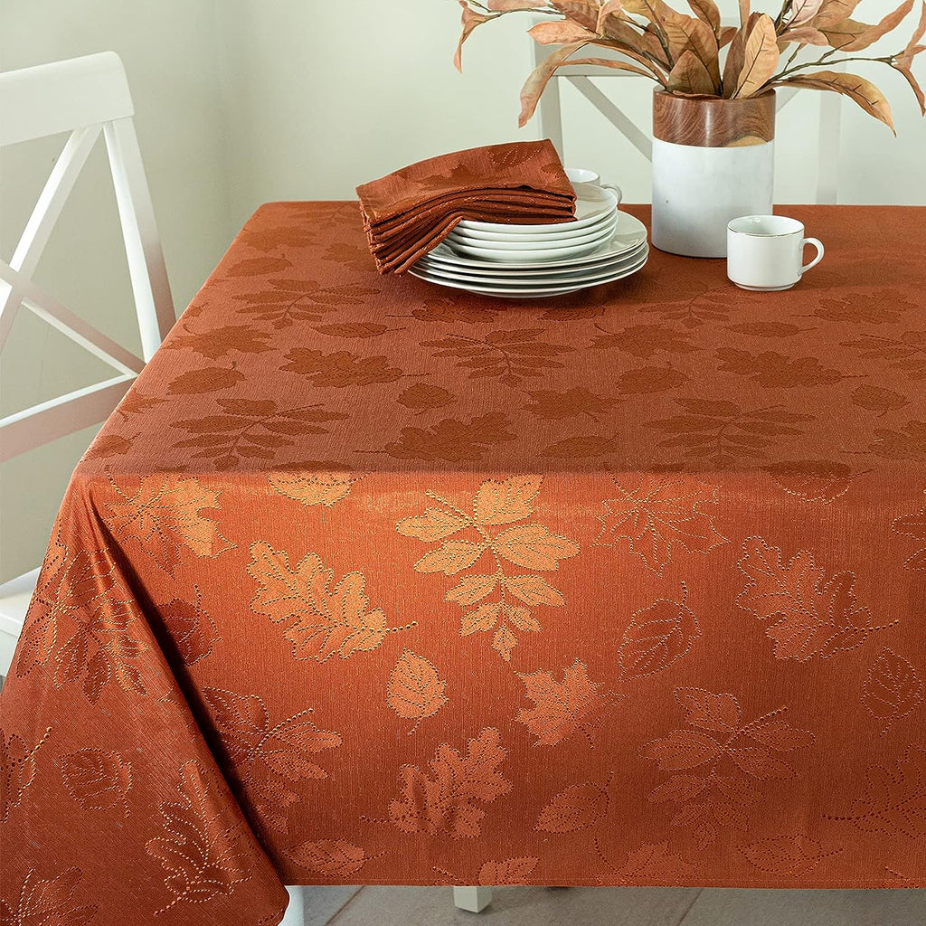 Thanksgiving Tablecloth with Fall Leaves