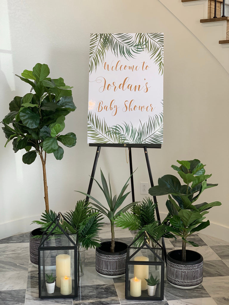Tropical Baby Shower Welcome Sign