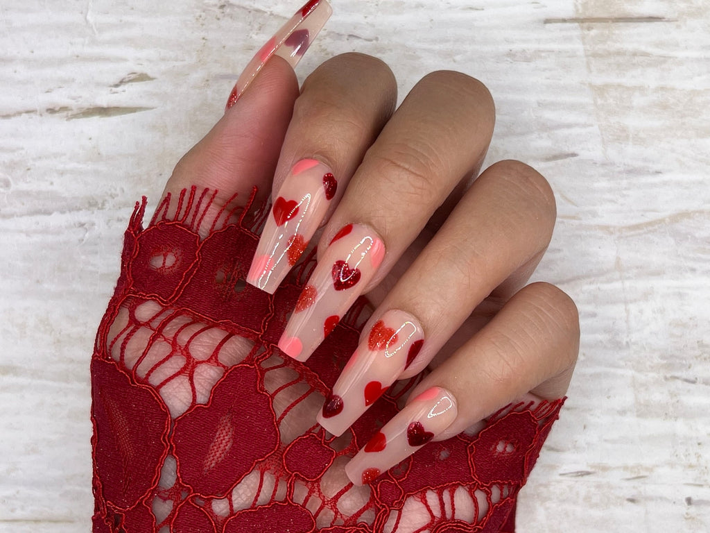 Valentine's Day Nails - Heart Nails