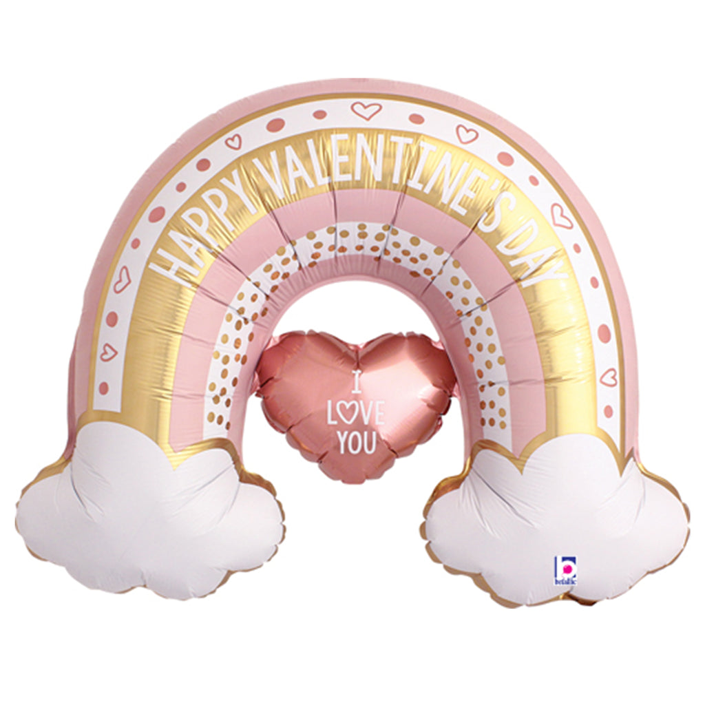 Happy Valentine's Day Balloon - Rainbow Balloon