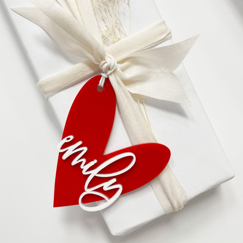 Custom Heart Name Tag - Valentine's Day Gift Tag
