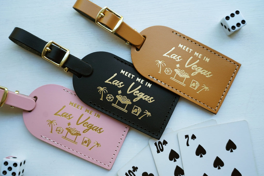 Meet Me in Vegas Luggage Tags - Vegas Bachelorette Party Favors