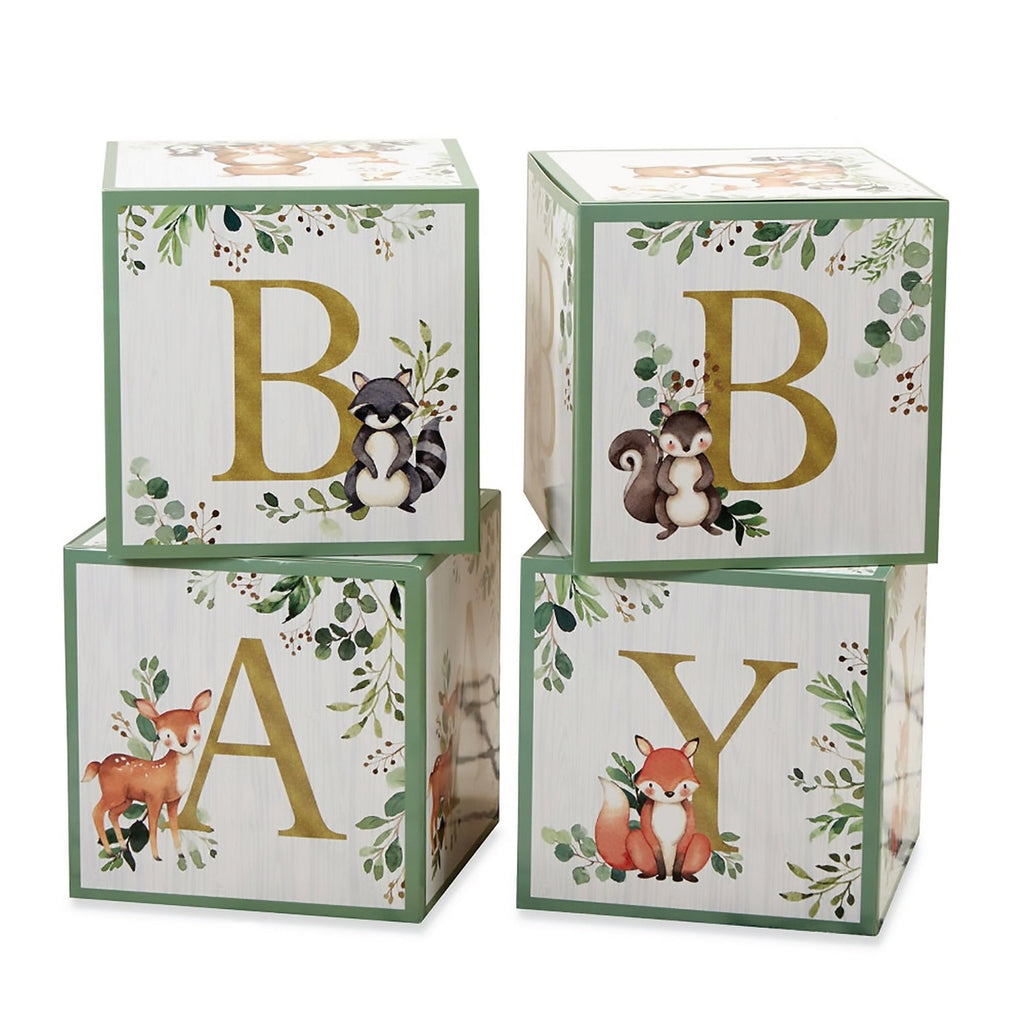 Woodland Baby Shower Blocks